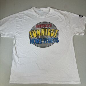 America’s Funniest Home Videos ABC T-shirt Mens XL White Promo Tee Bob Saget